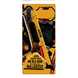 PERSONALIZED NEVER UNDERESTIMATE AN OLD MAN WITH A BULLDOZER PHONECASE QTDT2903