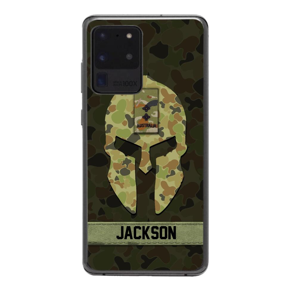 Personalized Australian soldier camo rank Phone Case Printed M3Q 2903