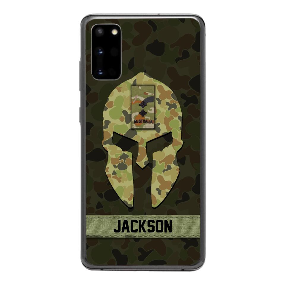 Personalized Australian soldier camo rank Phone Case Printed M3Q 2903
