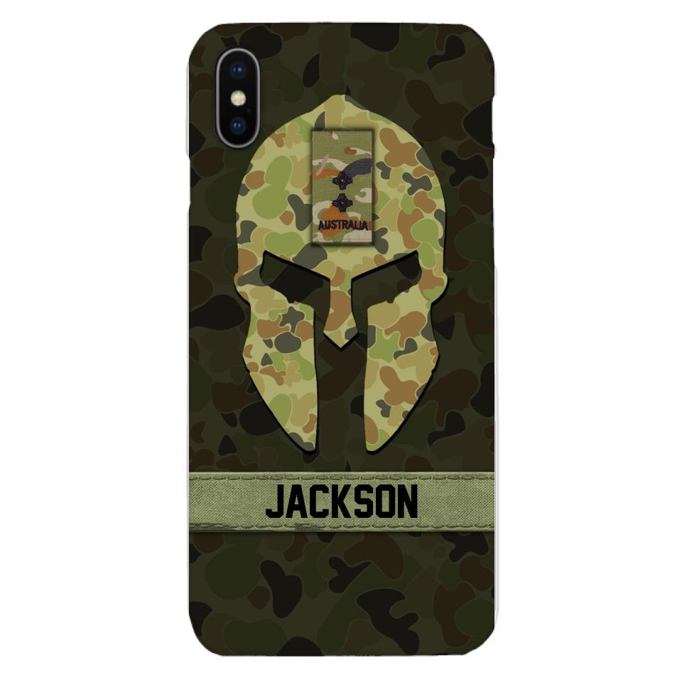 Personalized Australian soldier camo rank Phone Case Printed M3Q 2903