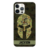 Personalized Australian soldier camo rank Phone Case Printed M3Q 2903