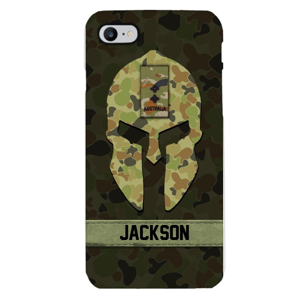 Personalized Australian soldier camo rank Phone Case Printed M3Q 2903