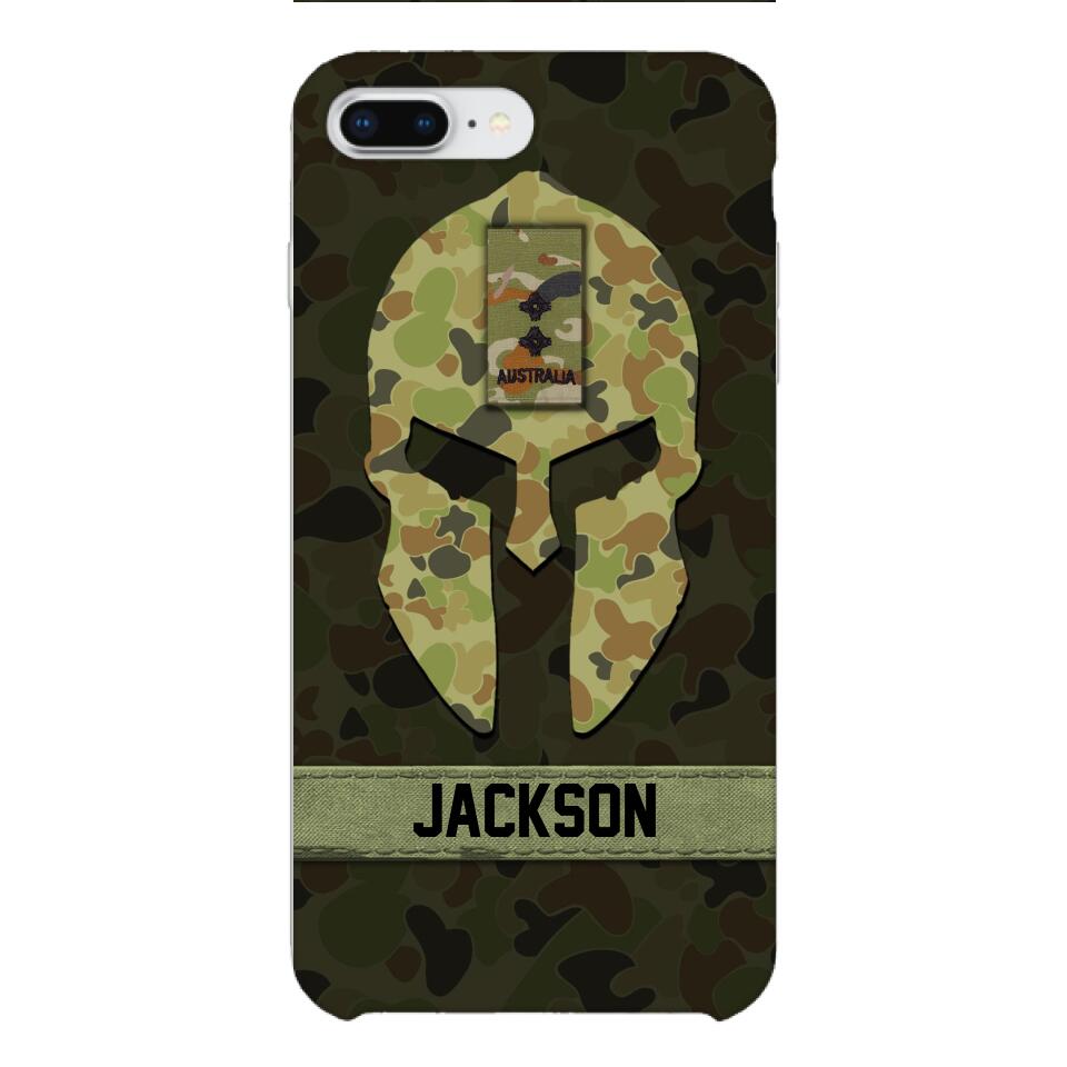 Personalized Australian soldier camo rank Phone Case Printed M3Q 2903
