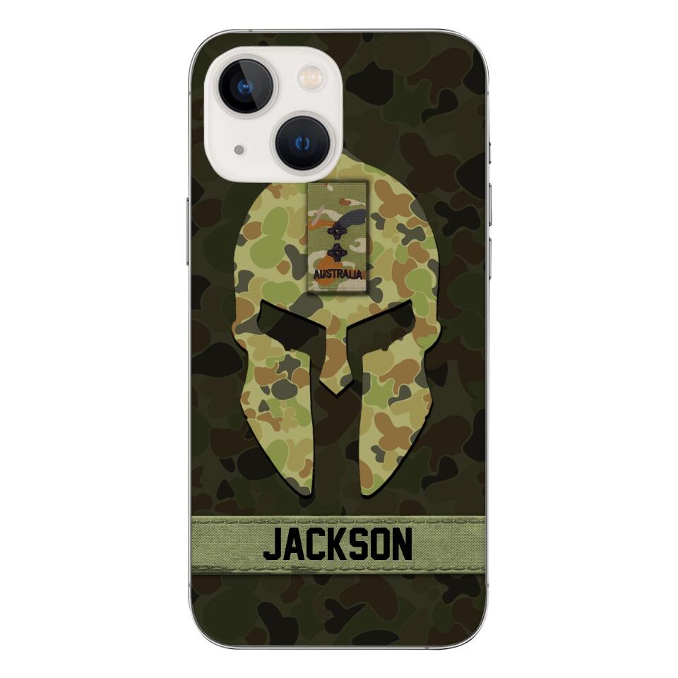 Personalized Australian soldier camo rank Phone Case Printed M3Q 2903