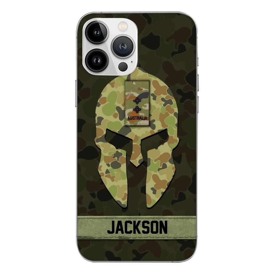Personalized Australian soldier camo rank Phone Case Printed M3Q 2903