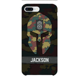 Personalized Begium soldier camo rank Phone Case Printed M3Q 2903