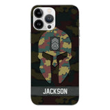 Personalized Begium soldier camo rank Phone Case Printed M3Q 2903