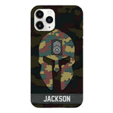 Personalized Begium soldier camo rank Phone Case Printed M3Q 2903