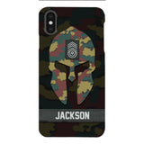 Personalized Begium soldier camo rank Phone Case Printed M3Q 2903
