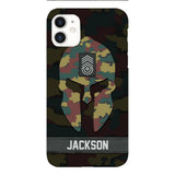 Personalized Begium soldier camo rank Phone Case Printed M3Q 2903