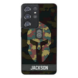 Personalized Begium soldier camo rank Phone Case Printed M3Q 2903