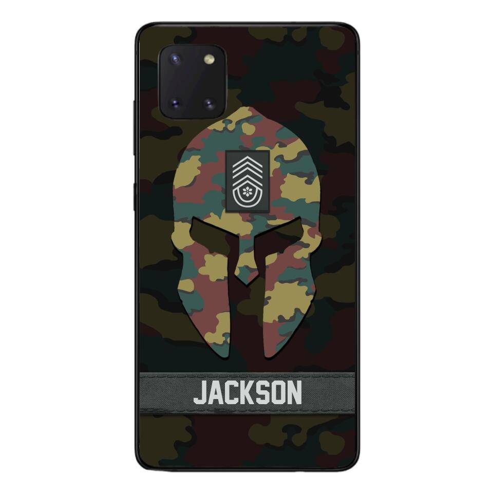 Personalized Begium soldier camo rank Phone Case Printed M3Q 2903