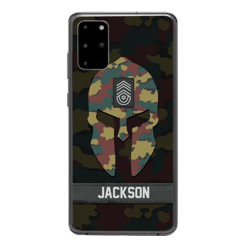 Personalized Begium soldier camo rank Phone Case Printed M3Q 2903