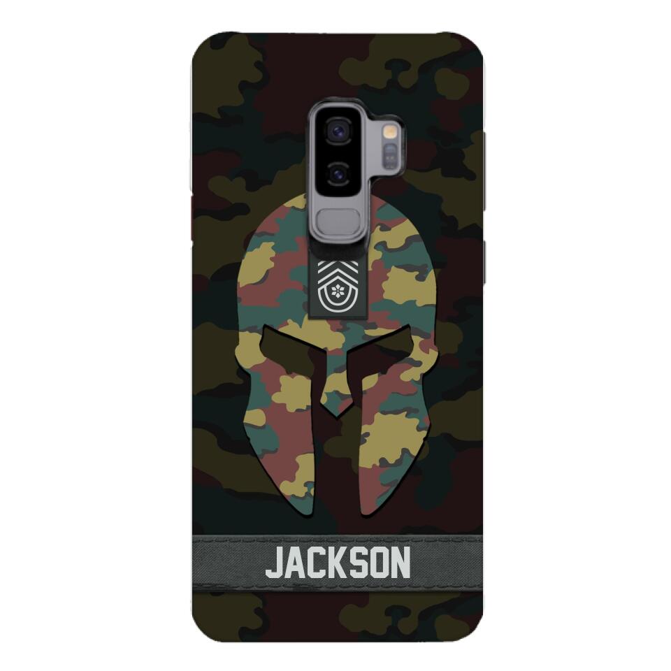 Personalized Begium soldier camo rank Phone Case Printed M3Q 2903