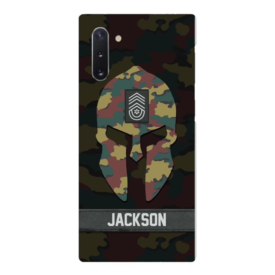 Personalized Begium soldier camo rank Phone Case Printed M3Q 2903