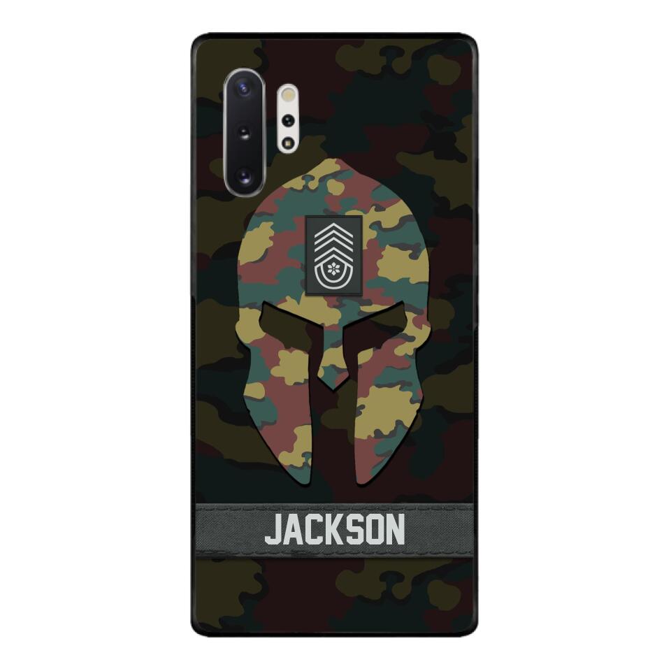 Personalized Begium soldier camo rank Phone Case Printed M3Q 2903