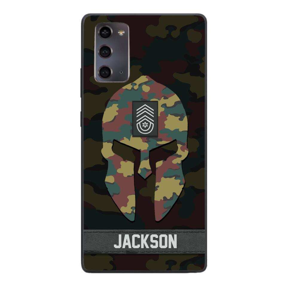 Personalized Begium soldier camo rank Phone Case Printed M3Q 2903