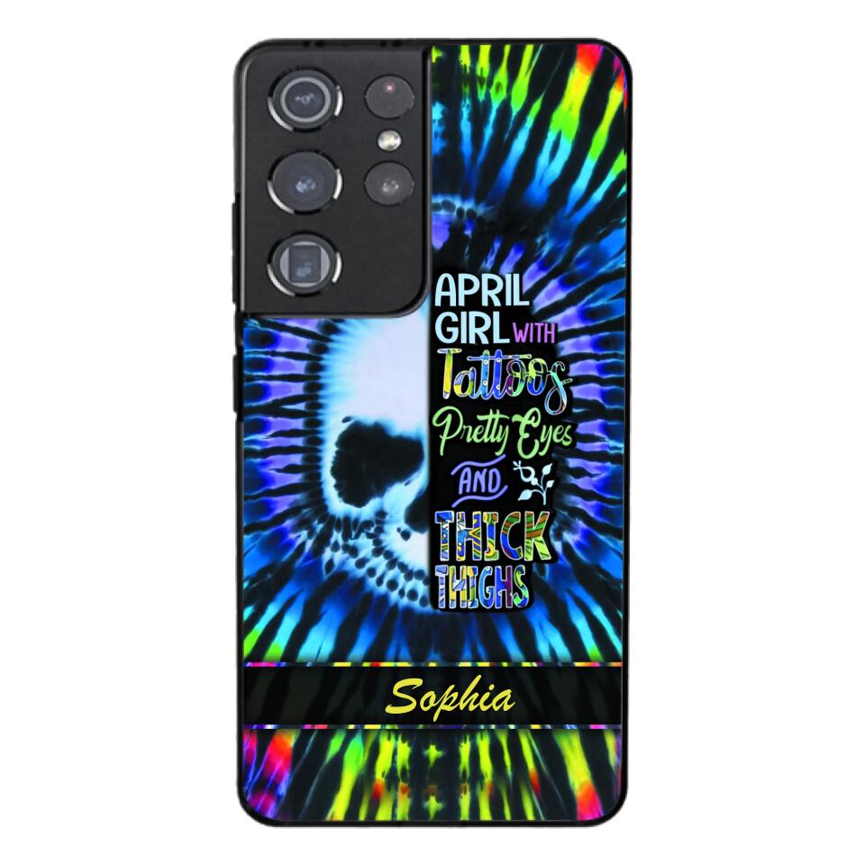 Personalized April Girl With Tattoos  Phone Case Printed 25MAR-HQ29