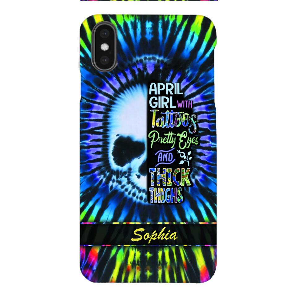 Personalized April Girl With Tattoos  Phone Case Printed 25MAR-HQ29