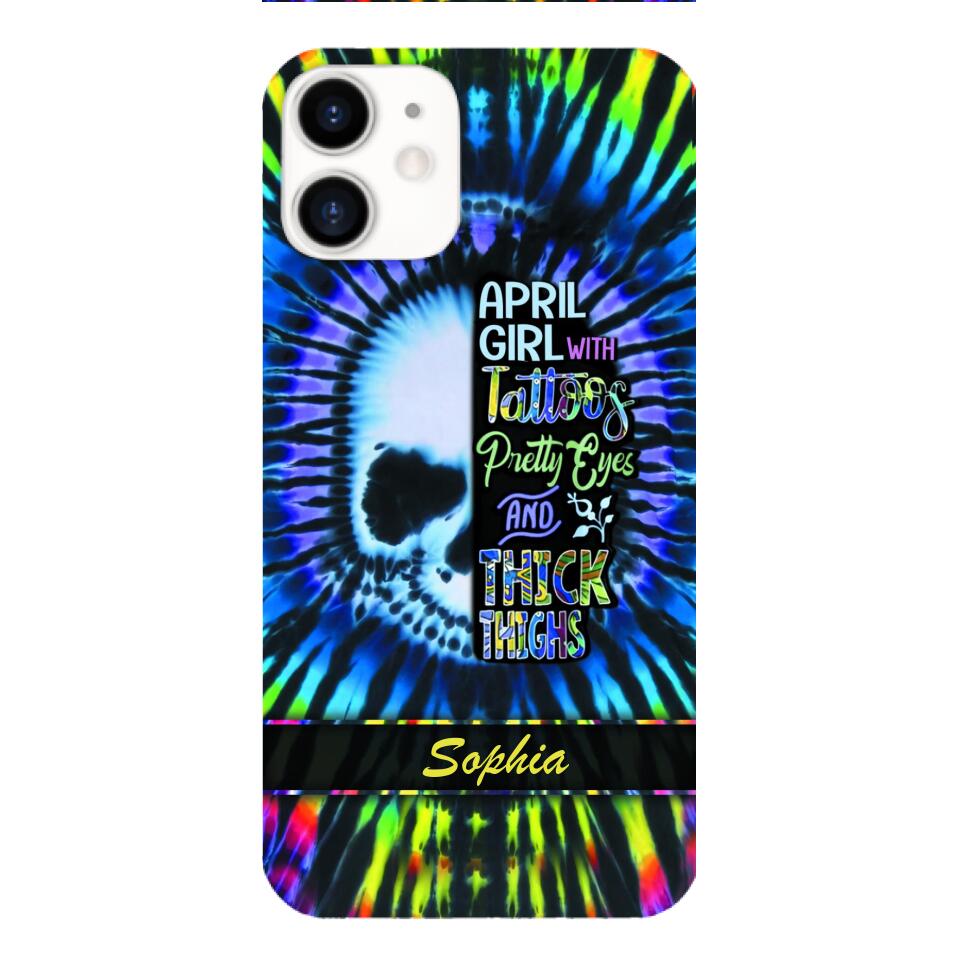 Personalized April Girl With Tattoos  Phone Case Printed 25MAR-HQ29