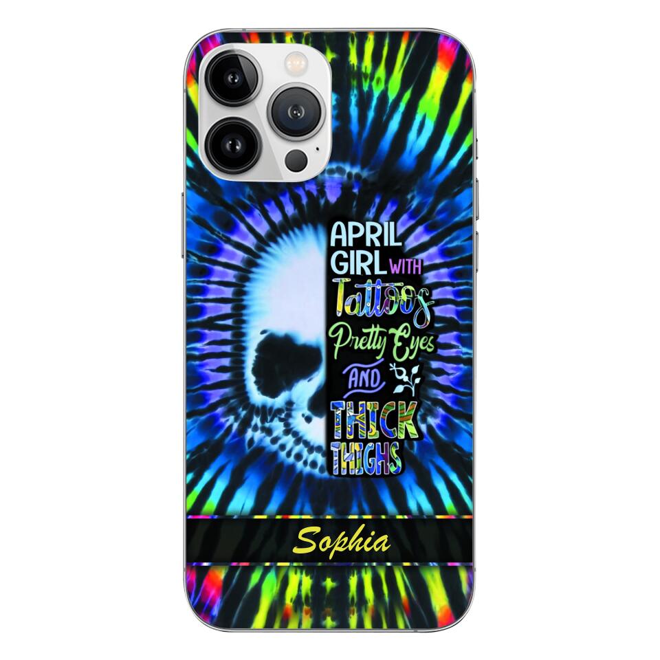 Personalized April Girl With Tattoos  Phone Case Printed 25MAR-HQ29