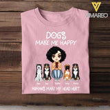 Personalized Dogs Make Me Happy Tshirt Printed QTVQ2903