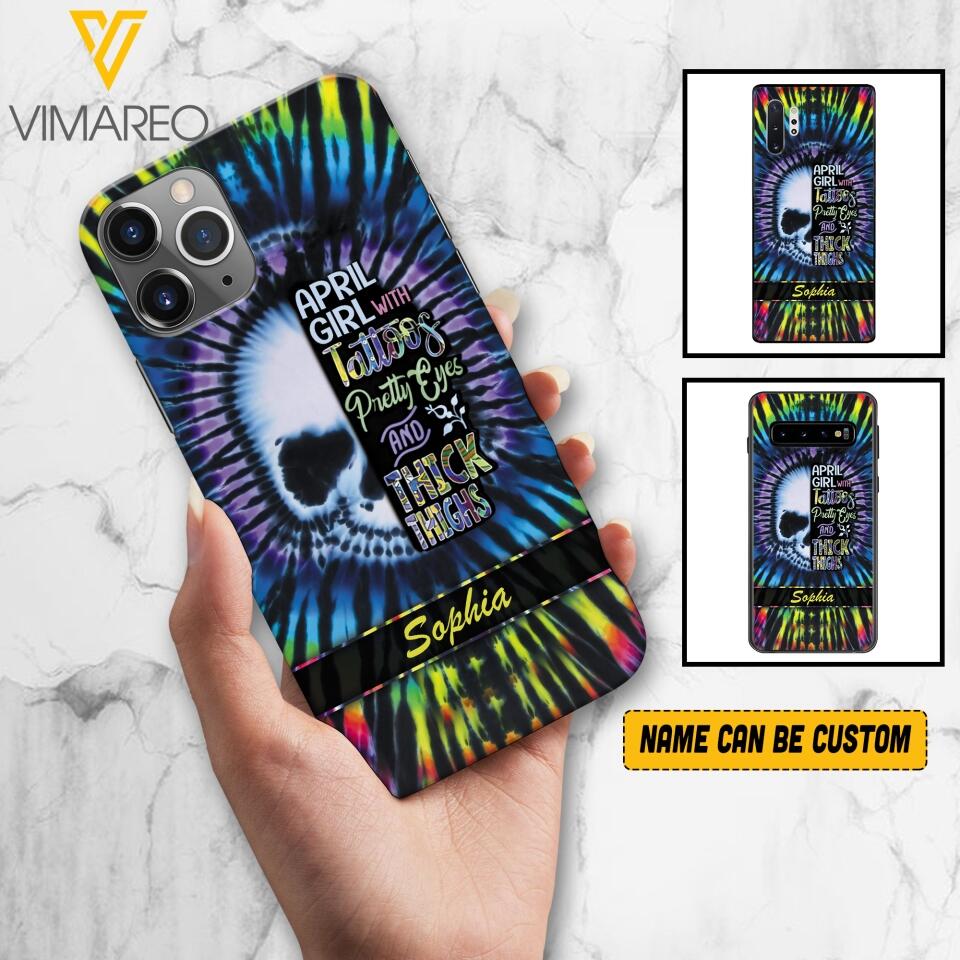 Personalized April Girl With Tattoos  Phone Case Printed 25MAR-HQ29