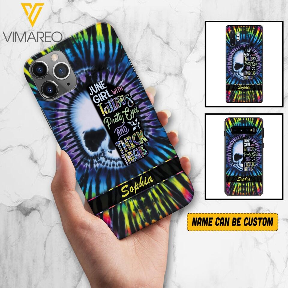 Personalized June Girl With Tattoos  Phone Case Printed 25MAR-HQ29