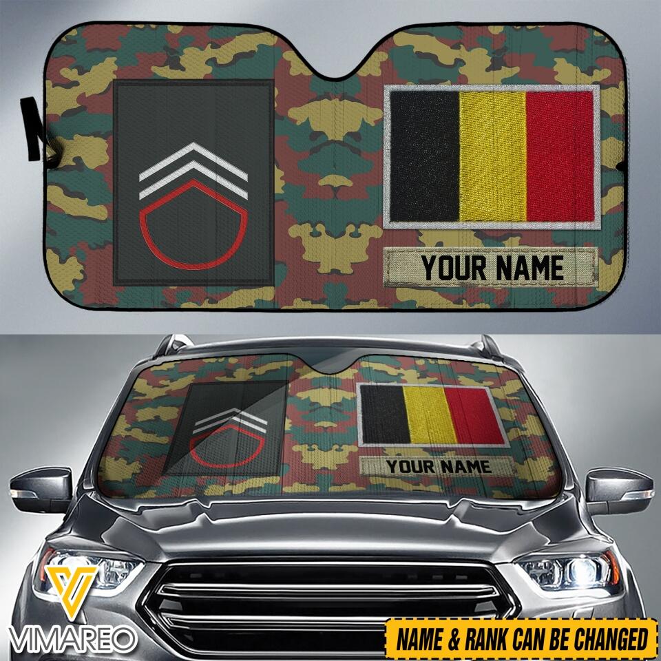 PERSONALIZED BELGIUM SOLDIER CAR SHADE PRINTED MTTN2903
