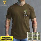 PERSONALIZED CANADIAN SOLIDER ARMY WITH RANK TSHIRT PRINTED QTMQ2903