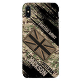 Personalized British Army Veteran Camo Phone Case Printed QTDT2903