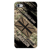 Personalized British Army Veteran Camo Phone Case Printed QTDT2903