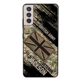 Personalized British Army Veteran Camo Phone Case Printed QTDT2903