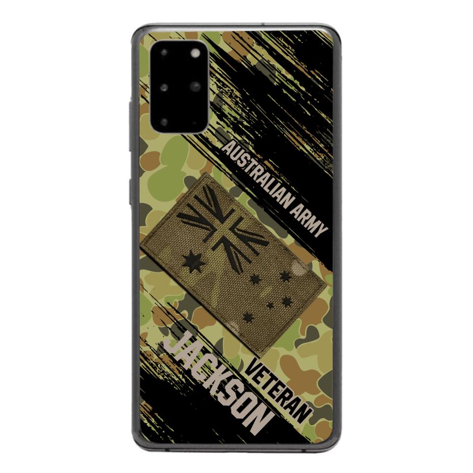 Personalized Australian Army Veteran Camo Phone Case Printed QTDT2903