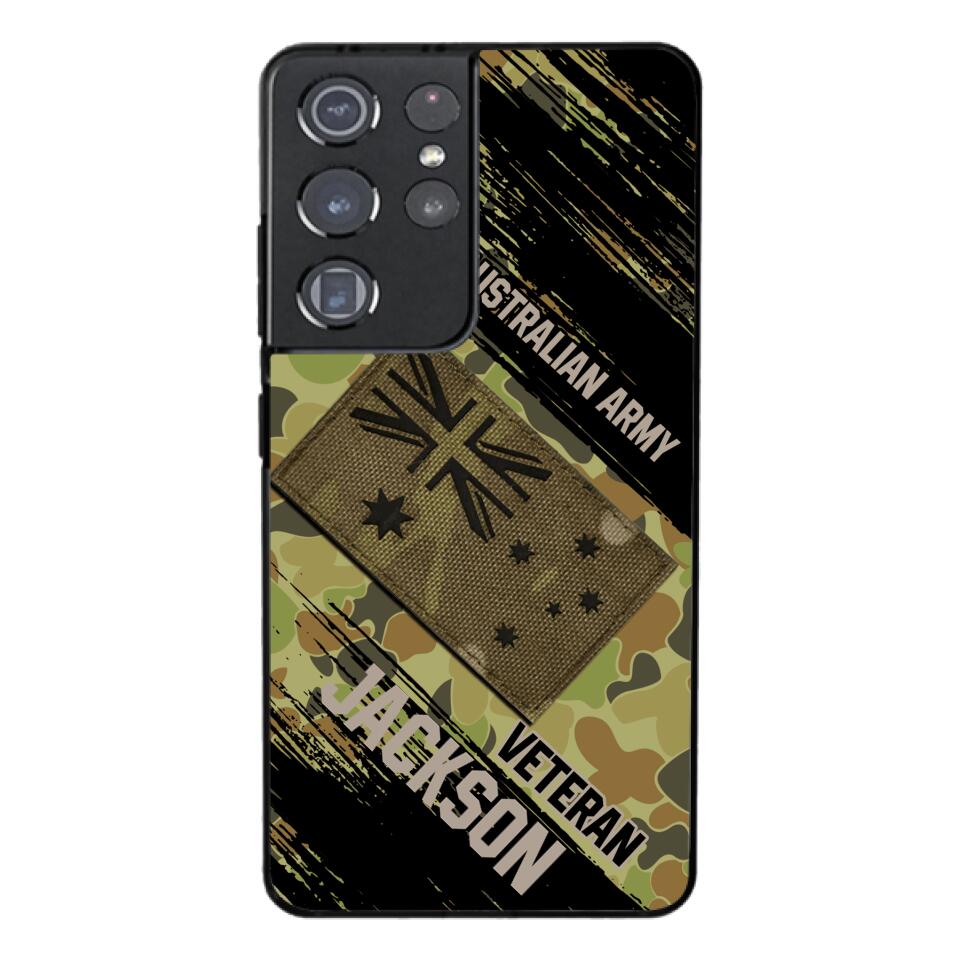 Personalized Australian Army Veteran Camo Phone Case Printed QTDT2903