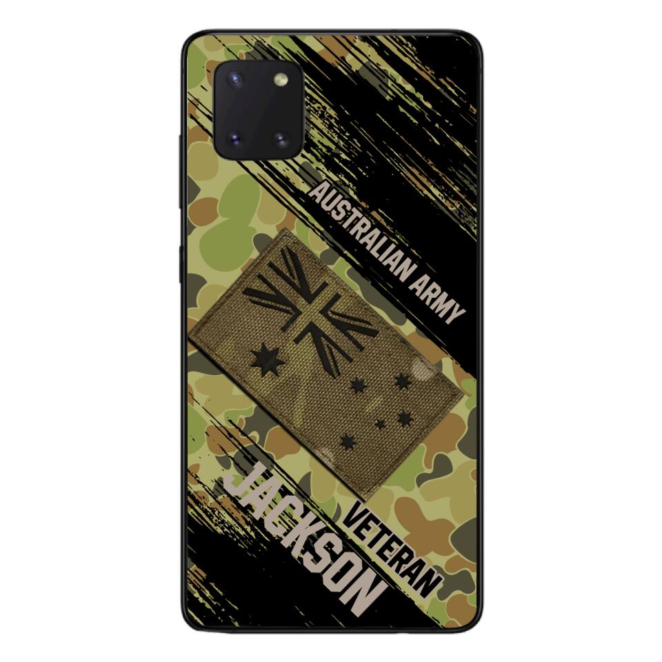 Personalized Australian Army Veteran Camo Phone Case Printed QTDT2903