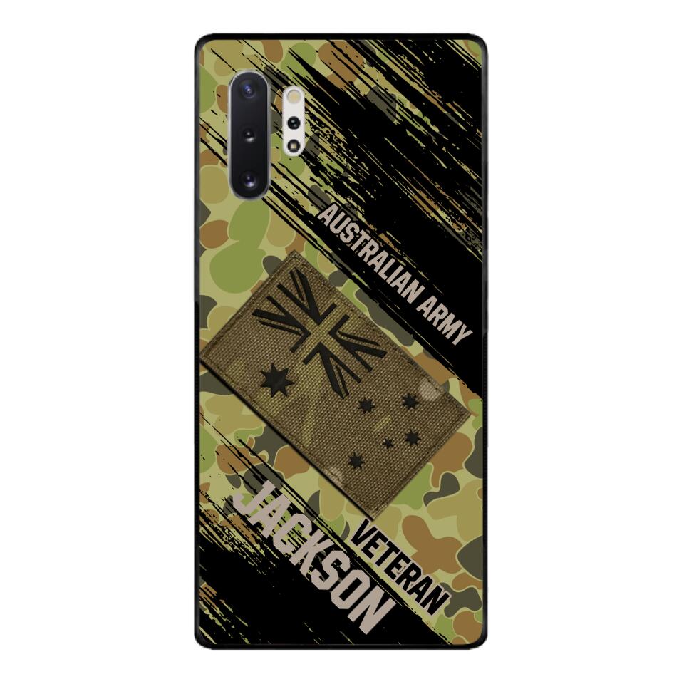 Personalized Australian Army Veteran Camo Phone Case Printed QTDT2903