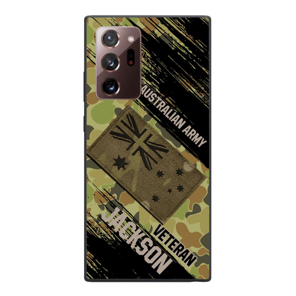 Personalized Australian Army Veteran Camo Phone Case Printed QTDT2903