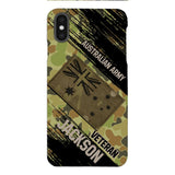 Personalized Australian Army Veteran Camo Phone Case Printed QTDT2903