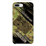 Personalized Australian Army Veteran Camo Phone Case Printed QTDT2903