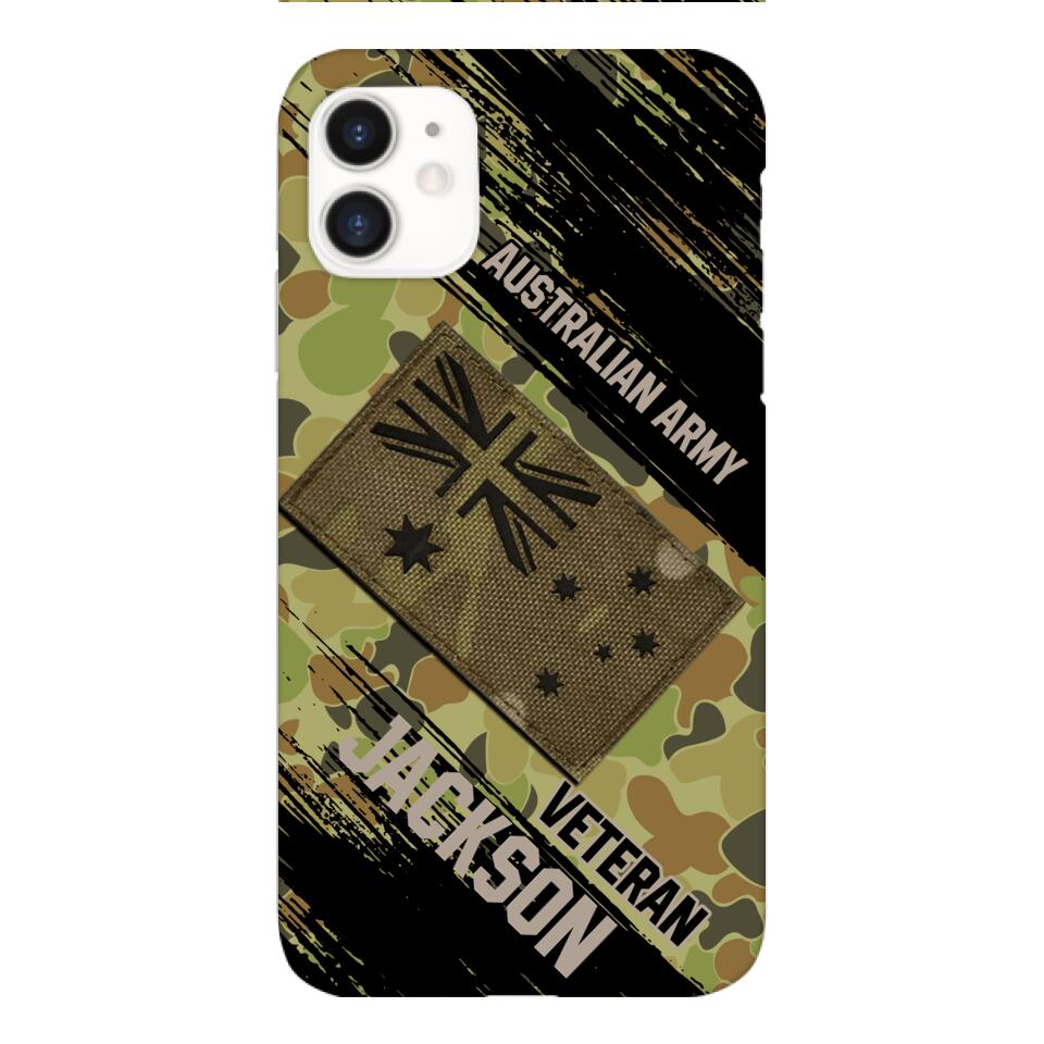 Personalized Australian Army Veteran Camo Phone Case Printed QTDT2903