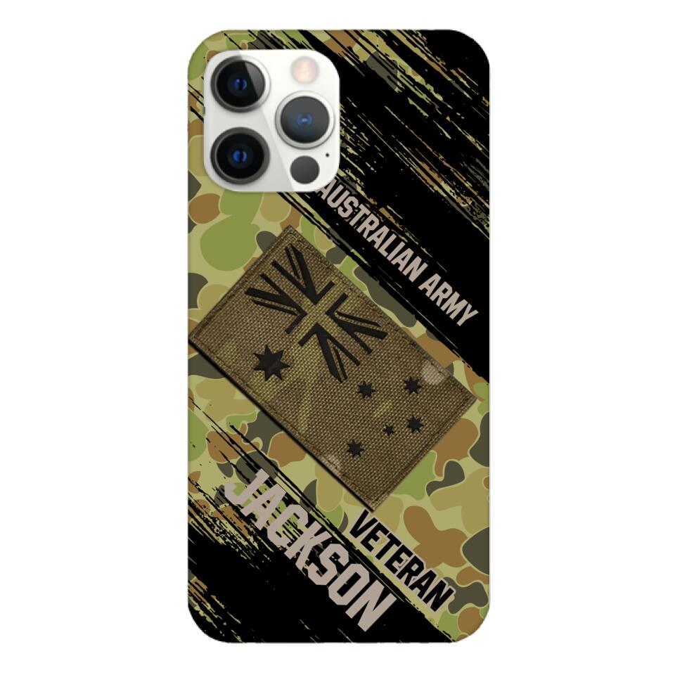 Personalized Australian Army Veteran Camo Phone Case Printed QTDT2903
