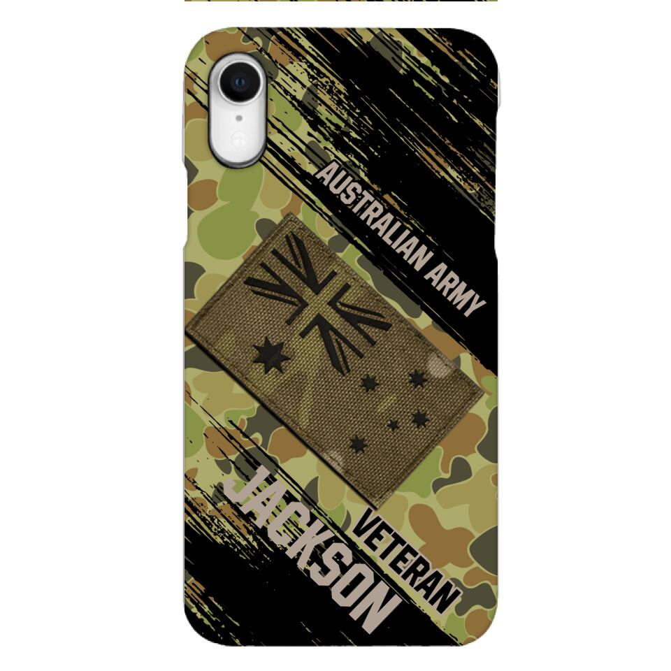 Personalized Australian Army Veteran Camo Phone Case Printed QTDT2903