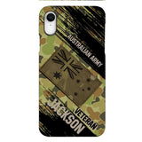 Personalized Australian Army Veteran Camo Phone Case Printed QTDT2903