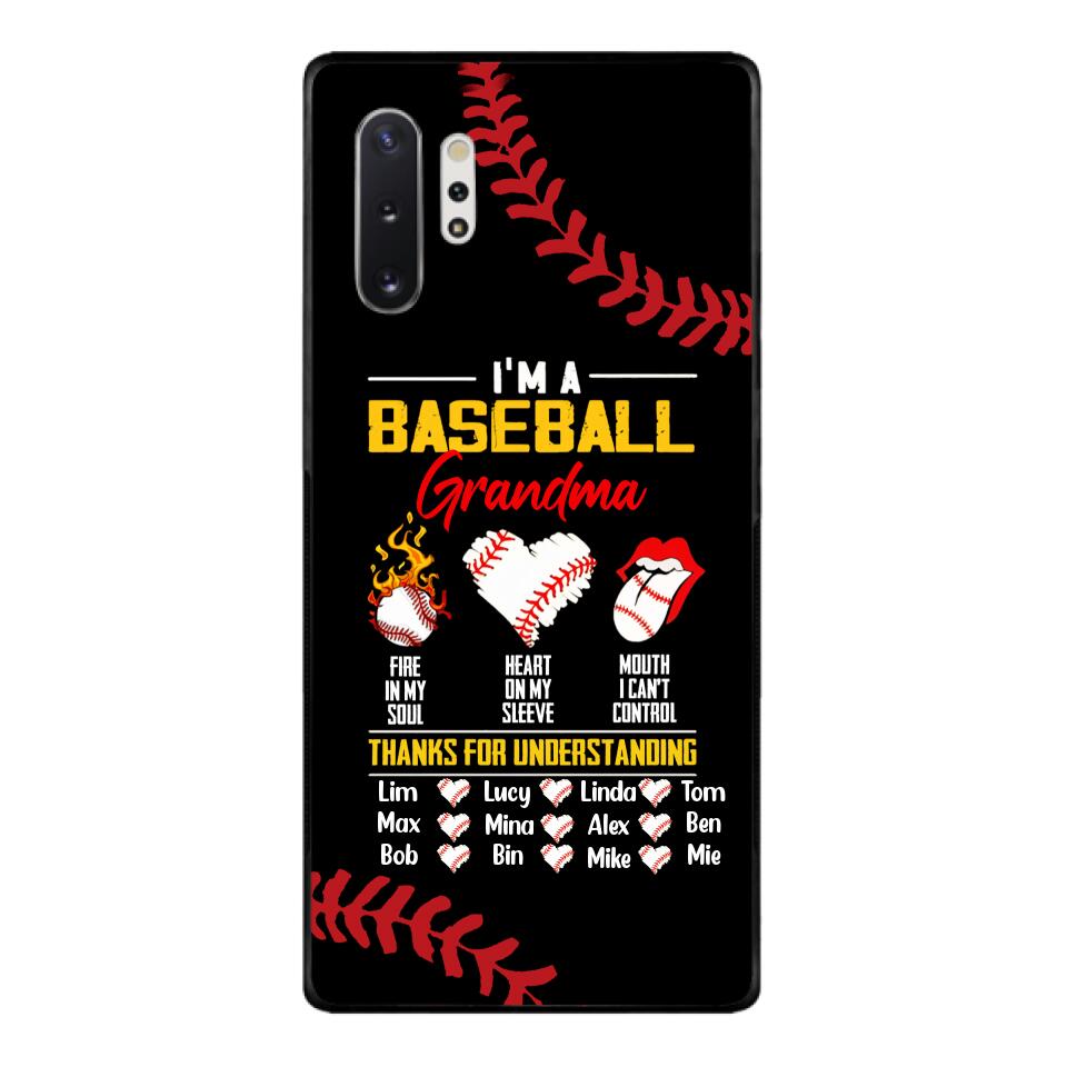 Personalized Baseball Grandma Phone Case Printed 3N 3003