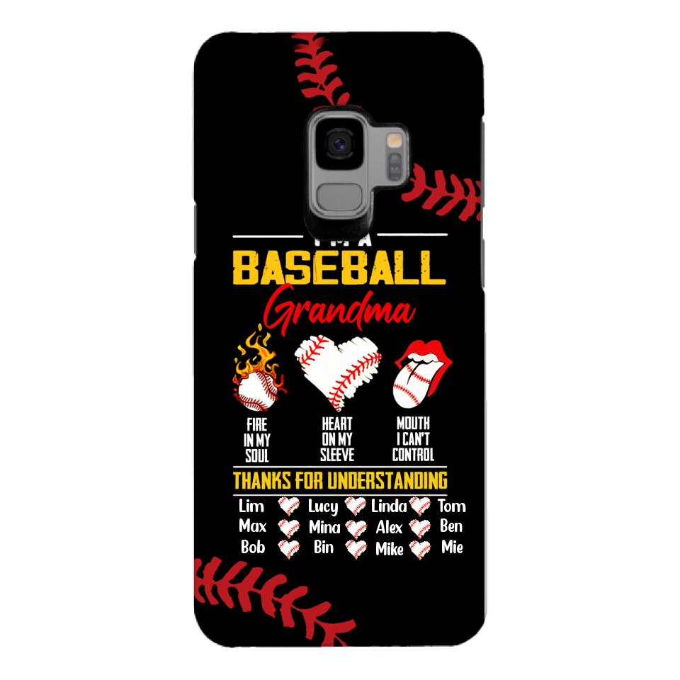 Personalized Baseball Grandma Phone Case Printed 3N 3003