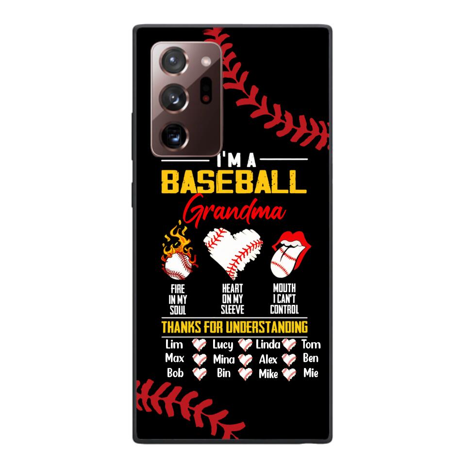 Personalized Baseball Grandma Phone Case Printed 3N 3003