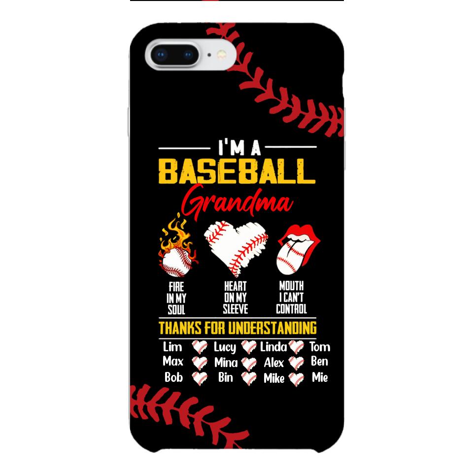 Personalized Baseball Grandma Phone Case Printed 3N 3003