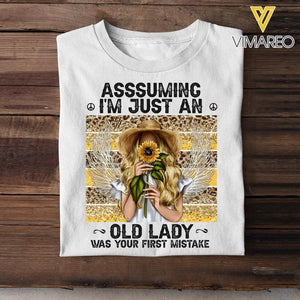 Personalized Sunflower Hipppie Girl Tshirt QTHC3003