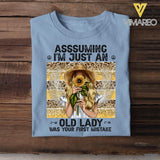 Personalized Sunflower Hipppie Girl Tshirt QTHC3003